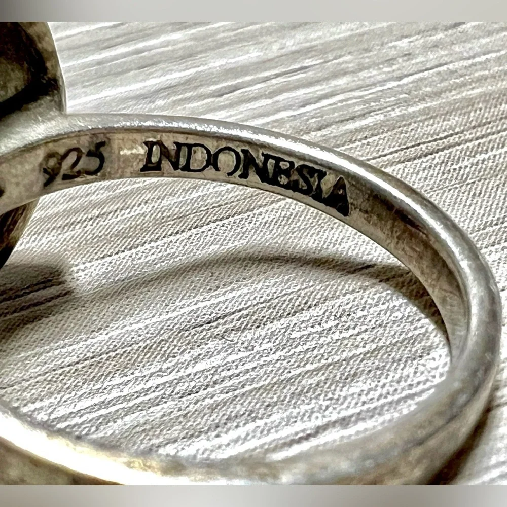Designer Silpada Sterling Silver Cubic Zirconia Center Stack Ring, Size 5.75 - Picture 8 of 12